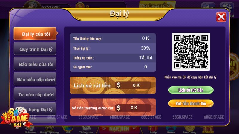 Hợp tác 68 game bài